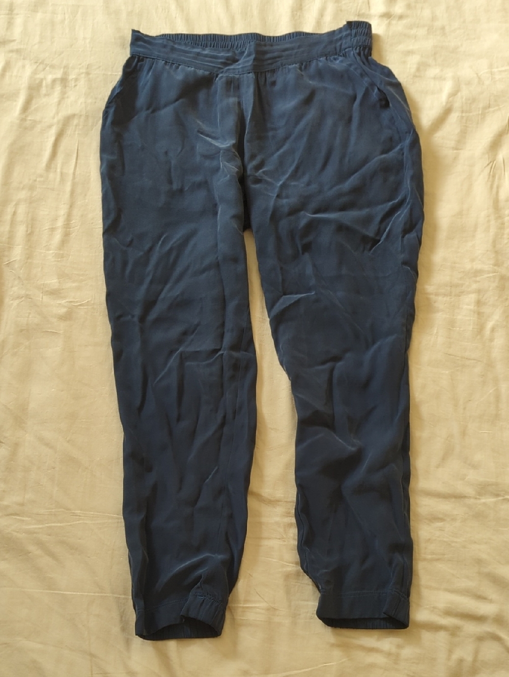 Ecru Mulberry Silk Easy Pant Size S